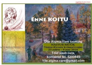 Ülle Algma-vare Näitus.23. märts-9.aprill