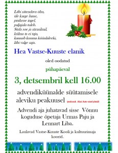 Esimene advent 3.13.2017