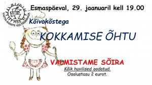 Kokkamise õhtu 29.01