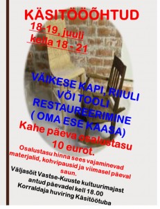 KÄSITÖÖÕHTUD 18-19. ,juuli