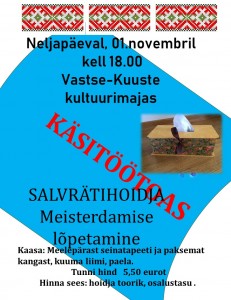 Käsitöö Salvrätihoidja lõpetamine 1.11.18
