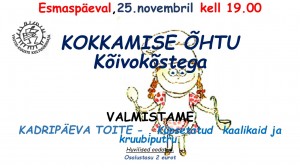 Kadripäevatoidud Kaalikas puder 25.11