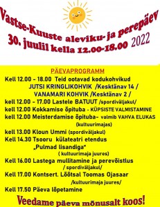 Täiendatud Vastse-Kuuste aleviku- ja perepäev