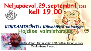 Hoidise valmistamine 29.09