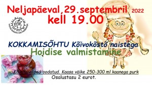 Hoidise valmistamine 29.09