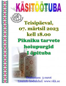 Pikniku tarvete hoiupurgid I õpituba 7.03