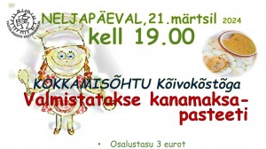 Kanamaksapasteet 21.03