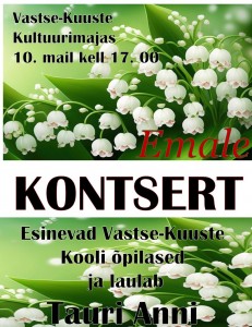 Kontsert Emale 10.05