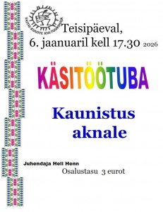 Kaunistus aknale, lumehelbed 6.01.2026