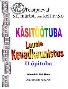 Kevadkaunistus II õpituba 31.03