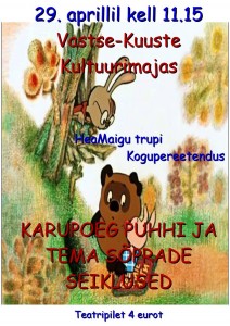 Karupoeg Puhhi ja tema sõprade seiklused. MeaMaik 29.04.2026