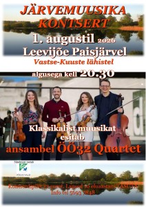 Järvemuusika kontsert Leevijõel 1.08.2026