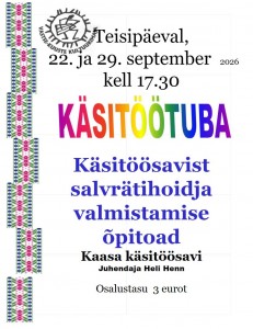 Salvrätihoidja meisterdamise õpitoad 22 ja 29. september 2026