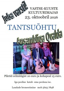 Tantsuõhtu ansambliga Qvalda 23.10 2026